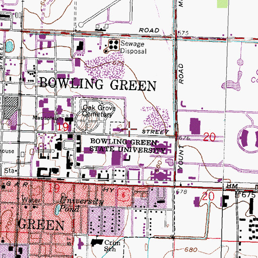 Topographic Map of Moore Musical Arts Center, OH
