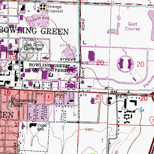 Topographic Map of Peregrine Pond, OH