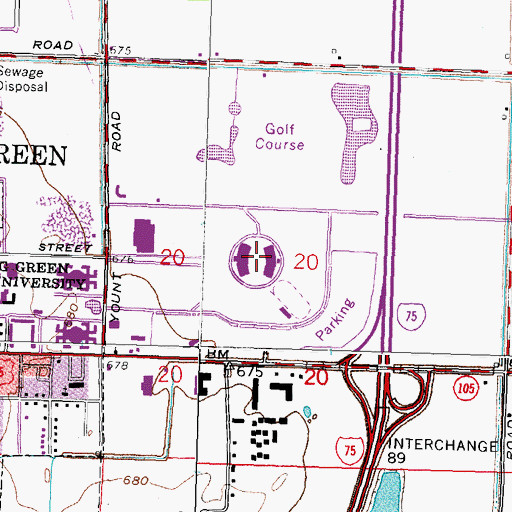 Topographic Map of Perry Field, OH