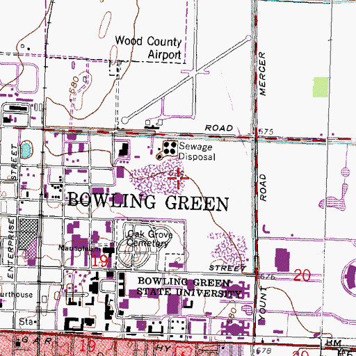 Topographic Map of Sterling Farm, OH