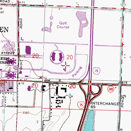 Topographic Map of Whittaker Track, OH