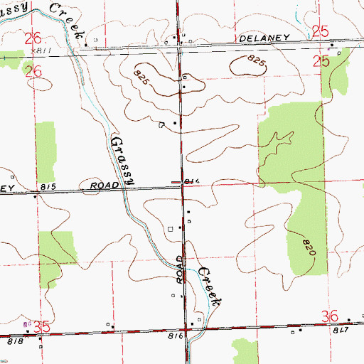 Topographic Map of Hanley School (historical), OH