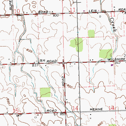 Topographic Map of Longs School (historical), OH