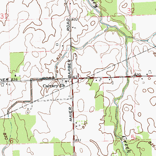 Topographic Map of Barber School (historical), OH