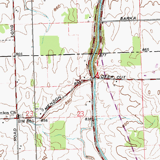 Topographic Map of Deep Cut School (historical), OH