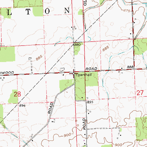 Topographic Map of Dorley School (historical), OH