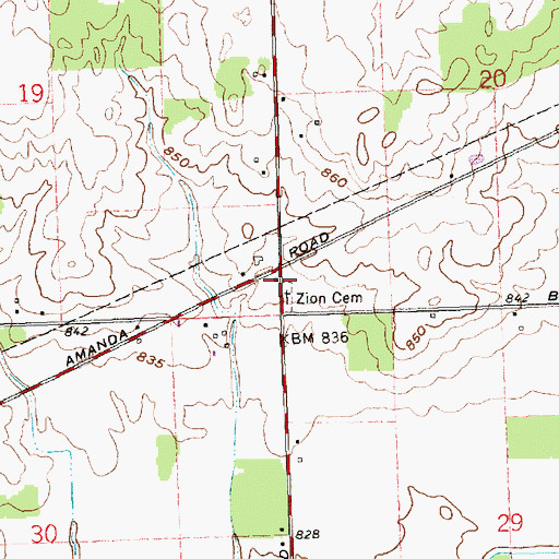 Topographic Map of Germany School (historical), OH