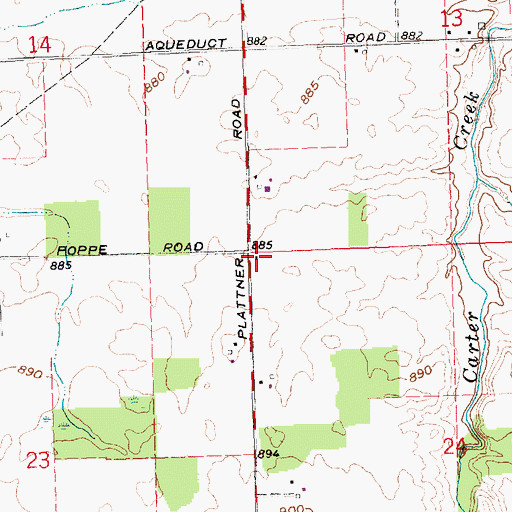 Topographic Map of Hutchison School (historical), OH