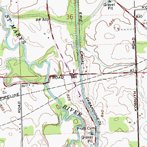 Topographic Map of Pratt School (historical), OH