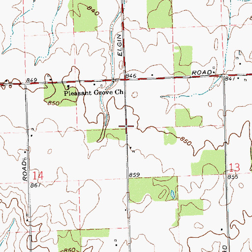 Topographic Map of South Union School (historical), OH