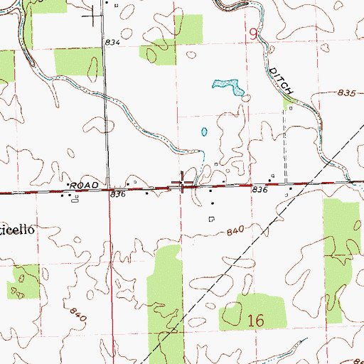 Topographic Map of Jennings School (historical), OH