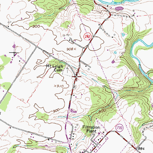 Topographic Map of Mount Leigh (historical), OH