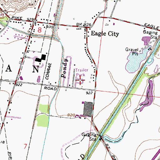 Topographic Map of Dal-Mar Mobile Home Park, OH