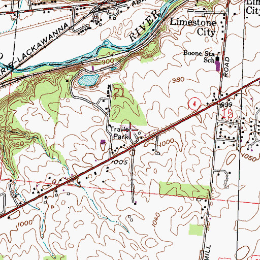 Topographic Map of Edgewood Mobile Home Park, OH