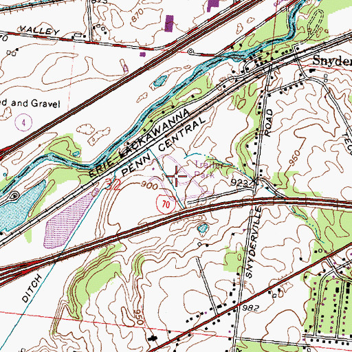 Topographic Map of Pleasant Valley Estates Mobile Home Park, OH