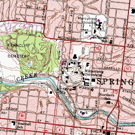 Topographic Map of Zimmerman Hall, OH