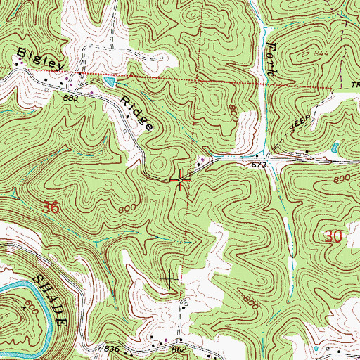 Topographic Map of Bigley School (historical), OH