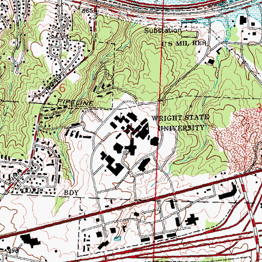 Topographic Map of Brehm Laboratory, OH