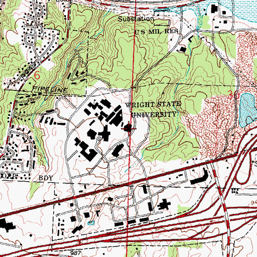 Topographic Map of Creative Arts Center, OH