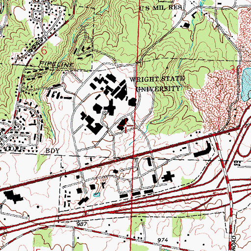 Topographic Map of Frederick A White Center, OH