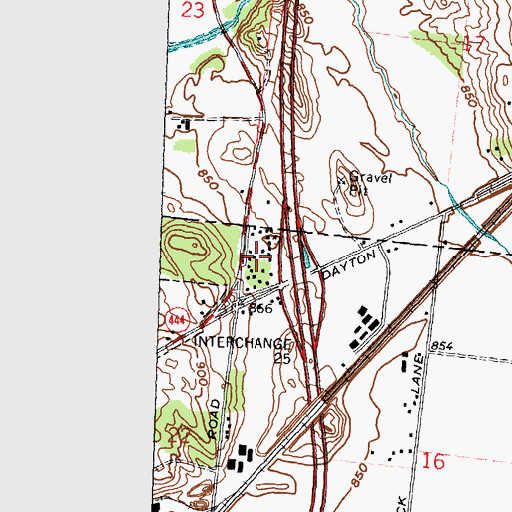 Topographic Map of Maple Grove Mobile Home Park, OH