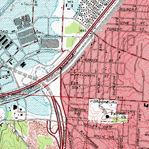 Topographic Map of Patterson Park, OH