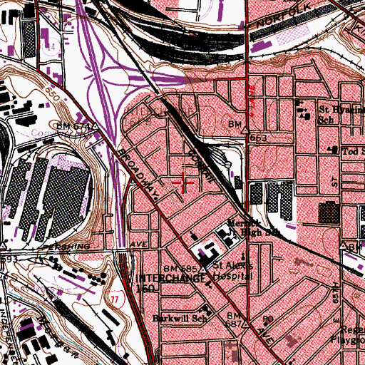 Topographic Map of Apostolic Oneness Church, OH