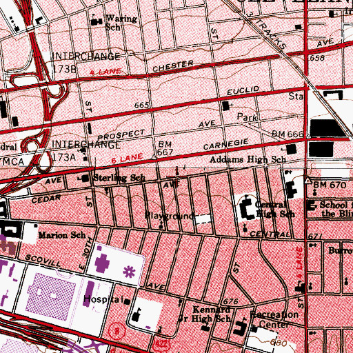 Topographic Map of Mount Haven Baptist Church, OH