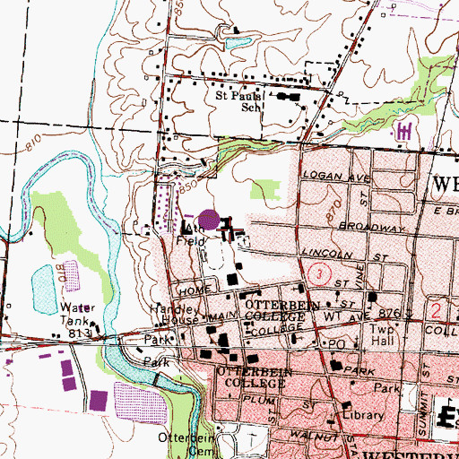Topographic Map of Rike Center, OH
