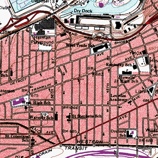Topographic Map of Bethel Evangelical Free Church (historical), OH
