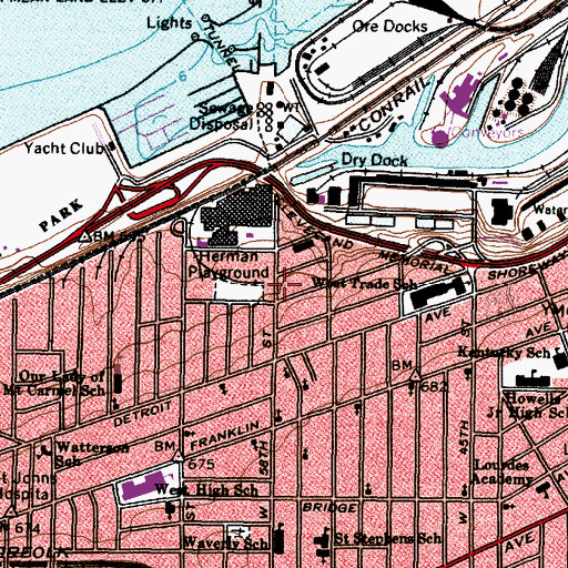 Topographic Map of Carpatina Hall, OH