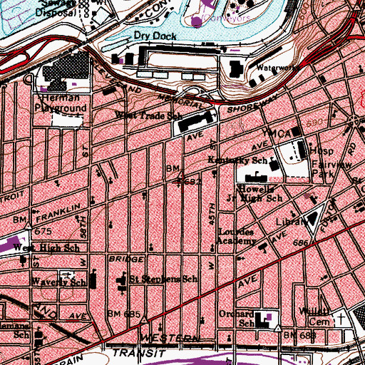 Topographic Map of First United Pentecostal Church, OH
