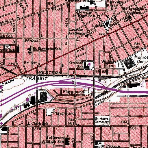 Topographic Map of Independent Evangelical Church, OH