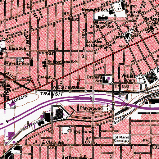 Topographic Map of Naomi Missionary Baptist Church, OH