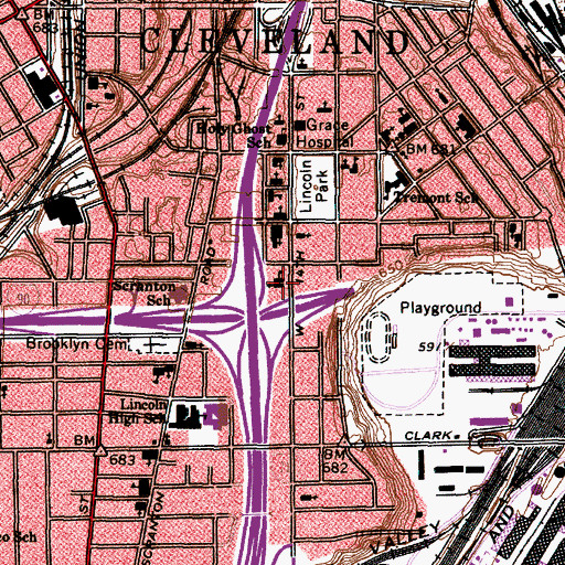 Topographic Map of Zion United Church of Christ, OH