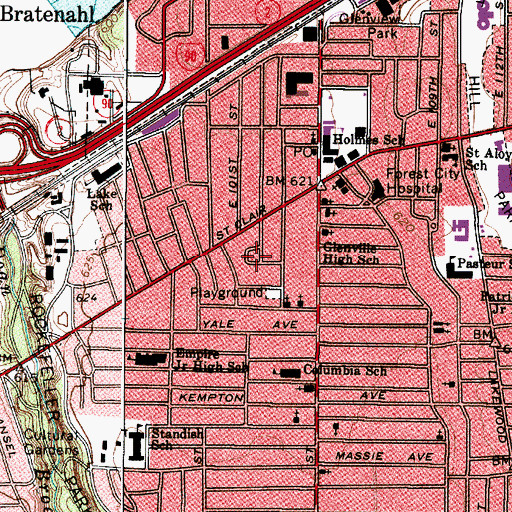 Topographic Map of Church of God and Saints of Christ, OH