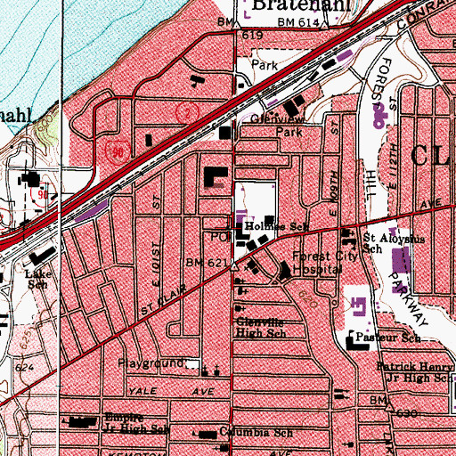 Topographic Map of Church of the Incarnation, OH