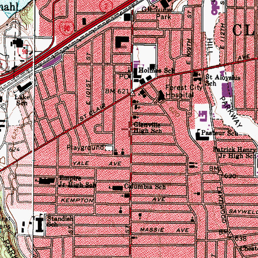 Topographic Map of Kingdom Hall of Jehovahs Witnesses, OH