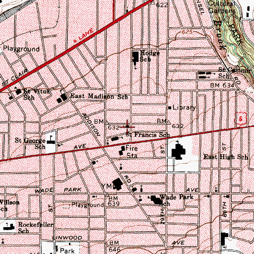 Topographic Map of Ninth United Church of Christ, OH