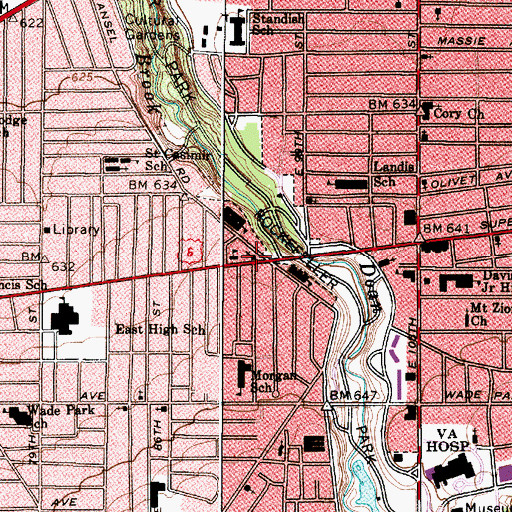 Topographic Map of Saint Thomas Aquinas Roman Catholic Church, OH