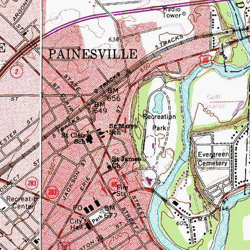 Topographic Map of Avery Terrace, OH