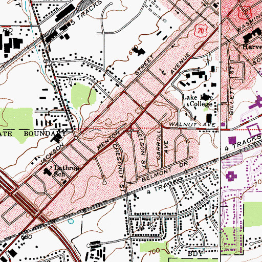 Topographic Map of Calvary Baptist Church, OH