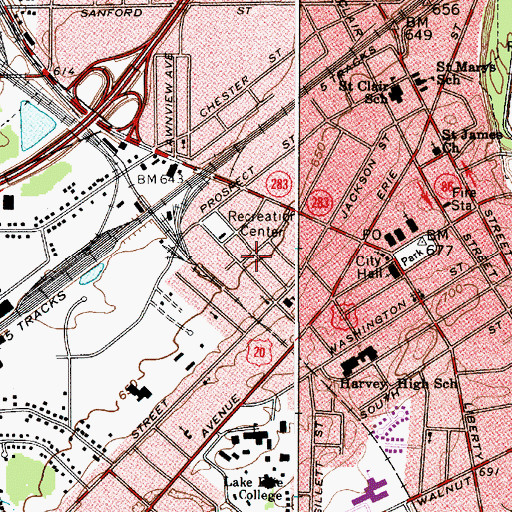 Topographic Map of Church of God, OH