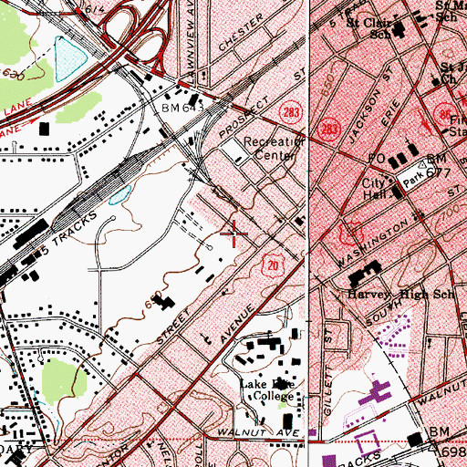 Topographic Map of Union Pentecostal United Holy Church of America, OH