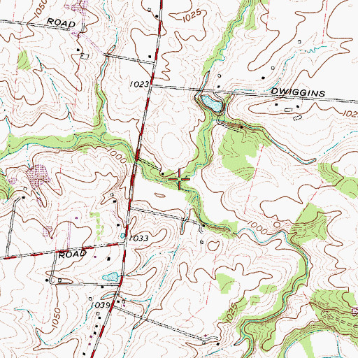 Topographic Map of Dry Run, OH