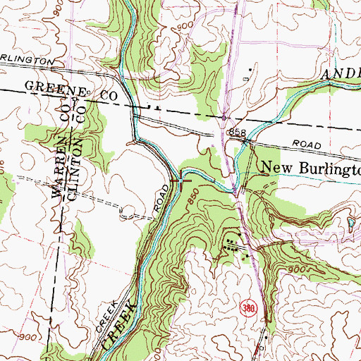 Topographic Map of Anderson Fork, OH