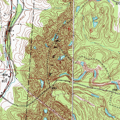 Topographic Map of Avondale State Wildlife Area, OH