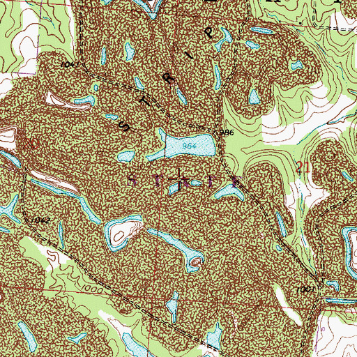 Topographic Map of Perry State Forest, OH