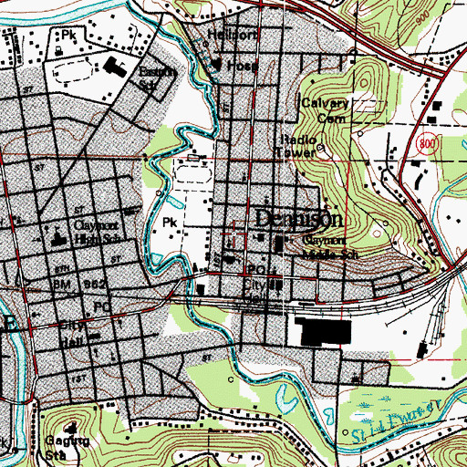 Topographic Map of Saint Marys Elementary School, OH