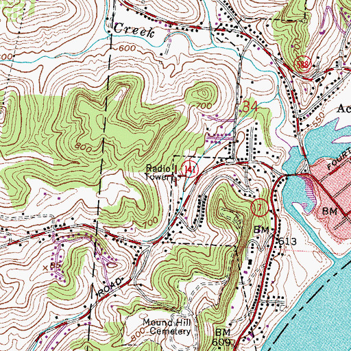 Topographic Map of WJEH-AM (Gallipolis), OH